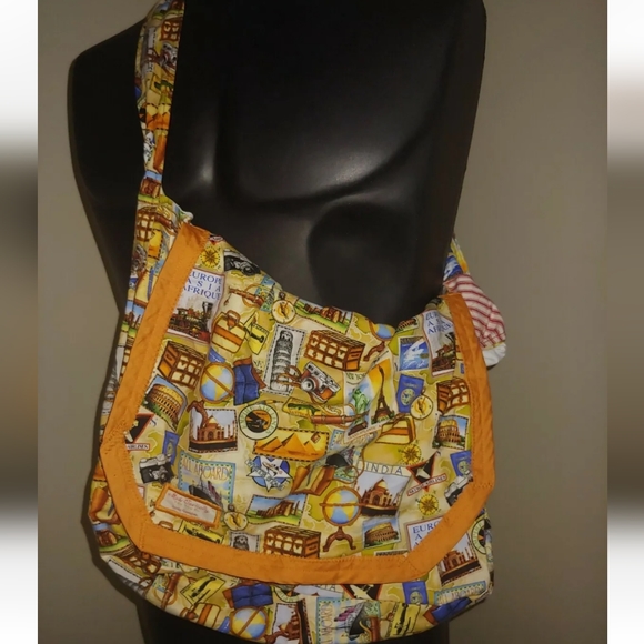 Handmade Shoulder Bag Travel Destination Design - Picture 2 of 6